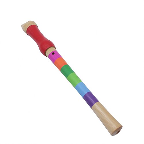 Hölzerne Flöte Frühe Kinder Piccoloflöte Bunte Hölzerne Flöte Spielzeug Geschenk(Mehrfarbig) von Alomejor