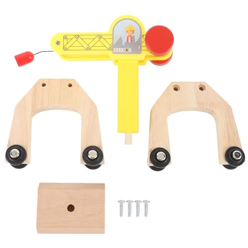 Holzturm -Kranspielzeug, Holzkran -Set, Accessoires Easy Assemble Playset mit Einzigartigem Design für von Alomejor