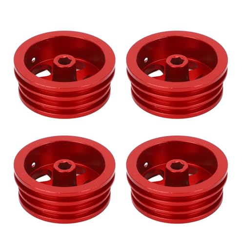 Metallradfelgen, Robuste Strukturen, Stilvolles Design Aluminiumlegierung Einfache Installation für MN82- und LC79 RC -Autos (Rot) von Alomejor