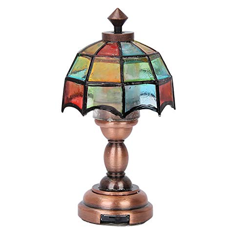 Alomejor Mini-Puppenhaus-Lampe, Puppenhaus-LED-Lampe, Puppenhaus-Zubehör für -Kissenbezüge von Alomejor