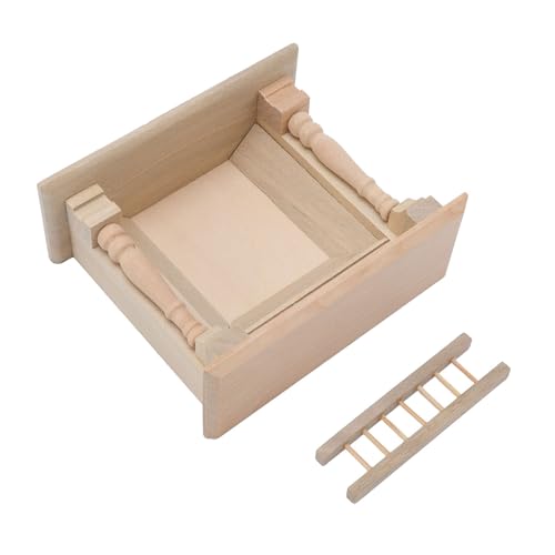 Miniatur Möbel Premium Holz Puppenhaus Kamin Niedliches und Realistisches Design für Puppenhaus Dekor von Alomejor