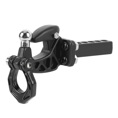 RC Crawler Trailer Hook, Aluminium -Metallanhängerkupplung für SCX10 RC Crawler Accessoires Ermöglicht Anhängerbefestigungen (Black) von Alomejor