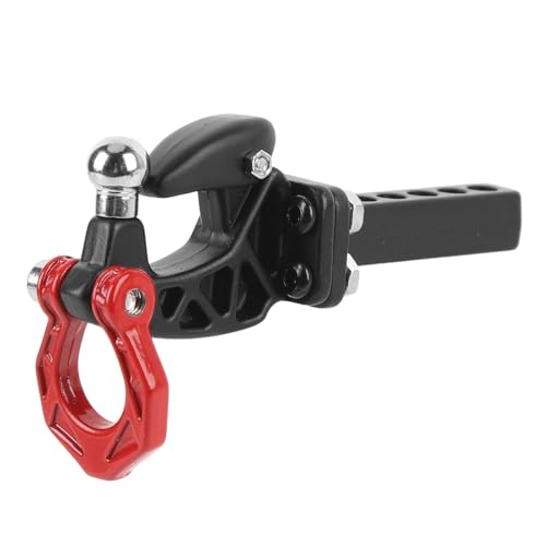 RC Crawler Trailer Hook, Aluminium -Metallanhängerkupplung für SCX10 RC Crawler Accessoires Ermöglicht Anhängerbefestigungen (Rot) von Alomejor