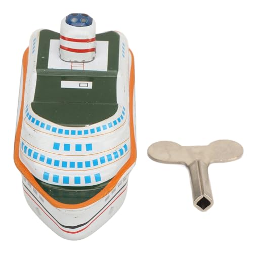 Retro-Boot Zum Aufziehen, Blechspielzeug, Vintage-Kreuzfahrtschiff, Zum Aufziehen, Spielzeug aus Blech, Sammlung, Bastel-Requisite, Kindergeschenk, Ideal Als Dekoration von Alomejor
