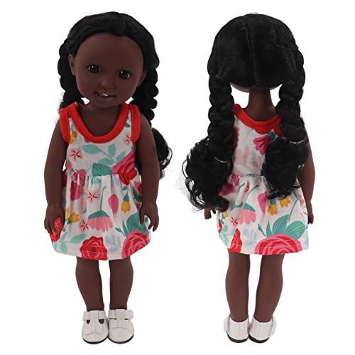 Schwarze Mädchenpuppe, Afrikanische Mädchen-Babypuppe, für Kinder Im Alter von 2, 3, 4, 5, 6, 7 Jahren, Modische Spielpuppe, Wiedergeborene Baby-Spielzeugpuppe Schwarze Mädchenpuppe, Afrikanische Mädchen-Babypuppe, für Kinder Im Alter von 2, 3, 4, 5, 6, 7 Jahren, Modische Spielpuppe, Wiedergeborene Baby-Spielzeugpuppe von Alomejor