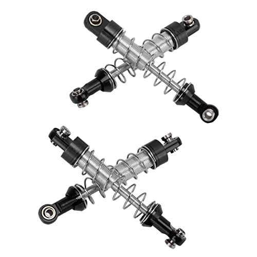Starker und Langlebiger RC -Metall -Stoßdämpfer Stoßdämpfer mit Stoßunterstützung für das RC WPL C14 Min D90 Auto Leicht zu Installieren und zu Entfernen (Black) von Alomejor