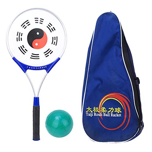 Tai Chi Ballschläger, Aluminiumlegiergang -Griff Silikongesicht älterer Menschen Fitness Weichstärke Schläger mit Ball, Geeignet für die Individuelle Leistung, Hält den Körper Tai Chi Ballschläger, Aluminiumlegiergang -Griff Silikongesicht älterer Menschen Fitness Weichstärke Schläger mit Ball, Geeignet für die Individuelle Leistung, Hält den Körper von Alomejor
