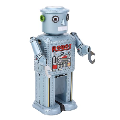 Vintage-Roboter-Spielzeug Zum Aufziehen, Handwerkliches Eisenhandwerk, Lustiges Spielzeug für Alle Altersgruppen mit Aufziehmechanismus für Jeden Anlass von Alomejor