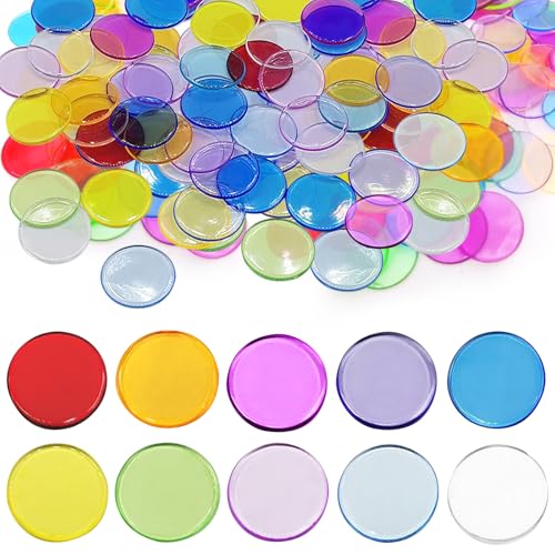 Alovez 100 Stück Bingo Zähl Chips Plastikmarkierer, 1,9 cm Zählchips Farbige für Bingo, Mathe-Zähler, lustiger Spieleabend für die Familie, Gruppenspiele Alovez 100 Stück Bingo Zähl Chips Plastikmarkierer, 1,9 cm Zählchips Farbige für Bingo, Mathe-Zähler, lustiger Spieleabend für die Familie, Gruppenspiele von Alovez