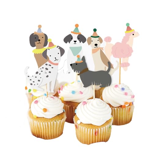 Alovez 36 Stück Hund Cupcake Topper, Hund Geburtstags Kuchen Deckel für Geburtstagsdeko, Muffin Deko, Themenparty, Babyshowerparty Alovez 36 Stück Hund Cupcake Topper, Hund Geburtstags Kuchen Deckel für Geburtstagsdeko, Muffin Deko, Themenparty, Babyshowerparty von Alovez