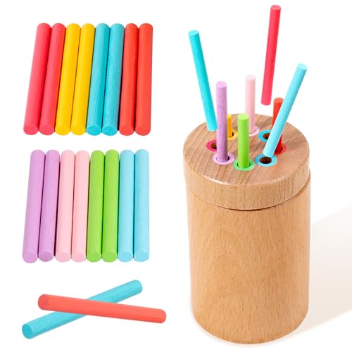Alovez Montessori Spielzeug ab 1 2 3 Jahr, Sortierspiel, Holzstäbe zum Basteln Montessori Spielzeug Holzspielzeug, Holzspielzeug Sensorik Spielzeug Baby Alovez Montessori Spielzeug ab 1 2 3 Jahr, Sortierspiel, Holzstäbe zum Basteln Montessori Spielzeug Holzspielzeug, Holzspielzeug Sensorik Spielzeug Baby von Alovez