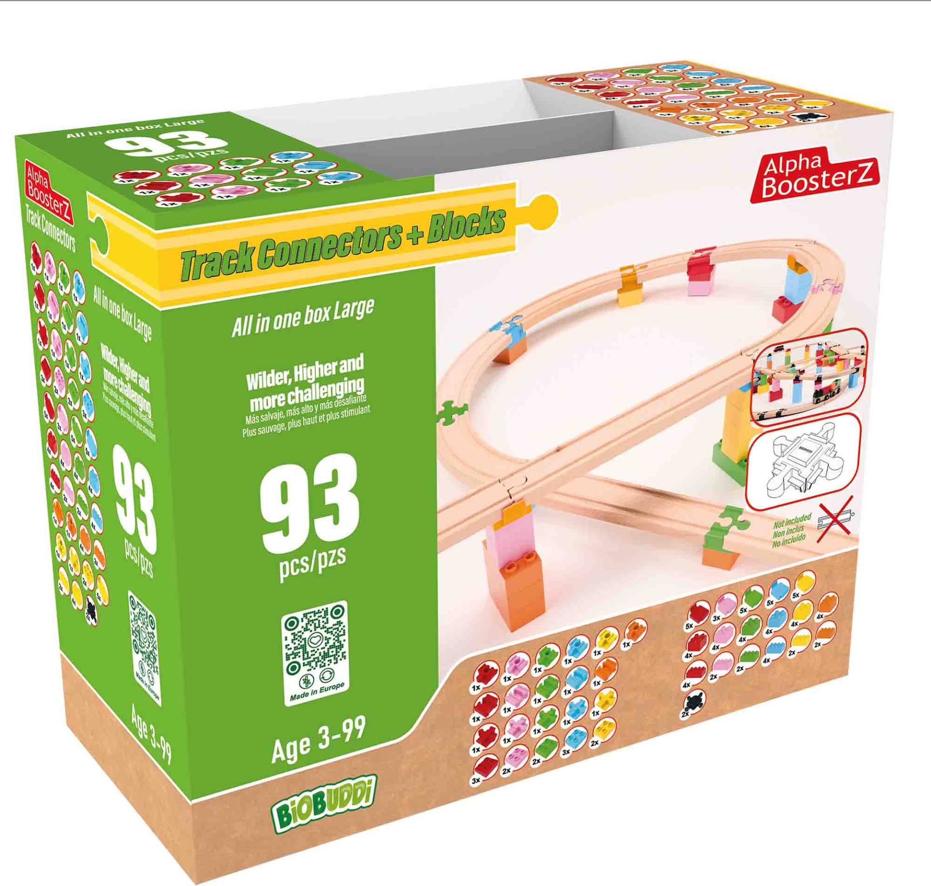 Alpha BoosterZ Track Connectors All In One Block Box Large Bausatz 93 Teile von Alpha BoosterZ