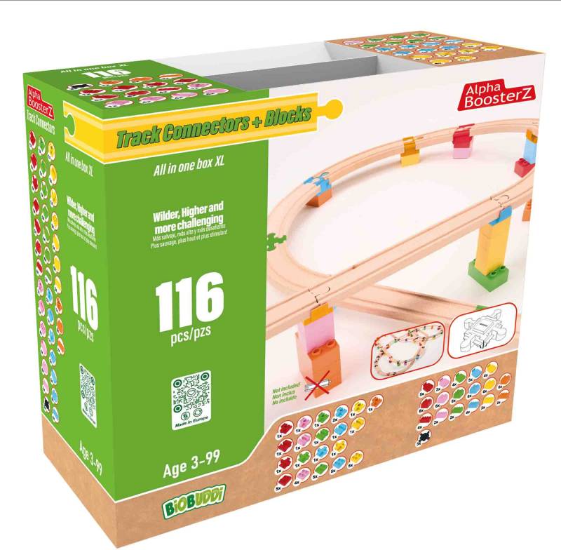 Alpha BoosterZ Track Connectors All In One Block Box XL Bausatz 116 Teile von Alpha BoosterZ