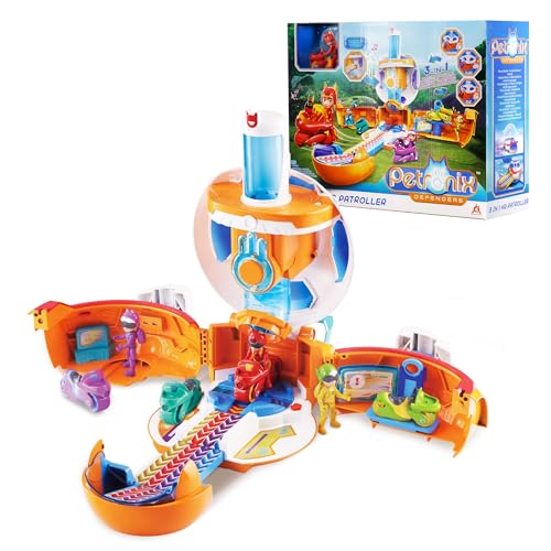 AlphaToys PETRONIX Defenders 3-in-1 Headquarter Transforming Playset , Transforming Play Figur, Transformable Spielzeug für Jungen und Mädchen ab 3+ Jahren, EU820410 von AlphaToys