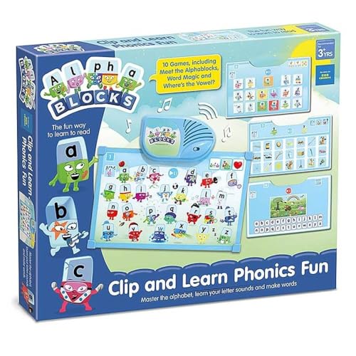 Alphablocks AN25 Clip Phonics Fun Toy-Learn Letter Sounds, Master The Alphabet, Make Words, Reading Skills-Perfect for Interactive Play and Child Development, Features 10 Games, 3+ Years von Alphablocks