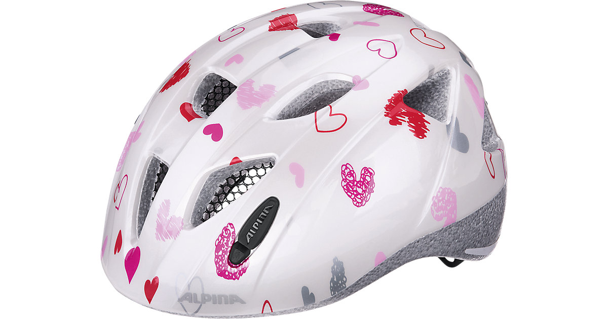 Fahrradhelm Ximo white hearts weiß Gr. 45-49 von Alpina