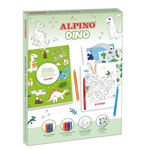 Alpino AD000001 Dinosaurier Zum Dekorieren und Färben einstellen von Alpino