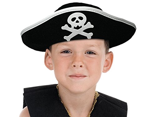 Alsino Kinder Fasching Krone König Karneval Kids Piratenhut, wählen:Piratenhut schwarz 81909 von Alsino