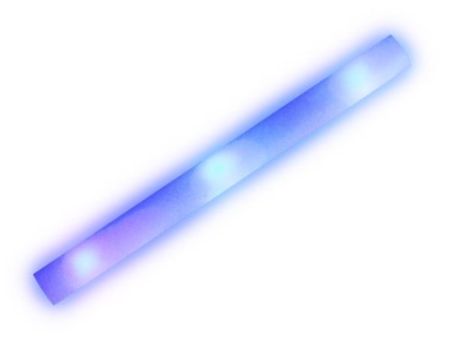 Alsino LED Leuchtstäbe Blinkstäbe aus Schaumstoff Glow Sticks im Set - ideal für Partys, Konzerte, Festivals & Events, blau, 4 Stück von Alsino