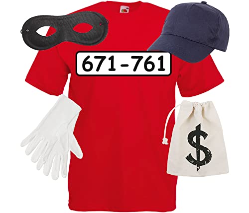 Alsino Panzerknacker T-Shirt Set 100% Baumwolle Banditen Kostüm Unisex - für Karneval und Fasching, Größe wählen:XXL Alsino Panzerknacker T-Shirt Set 100% Baumwolle Banditen Kostüm Unisex - für Karneval und Fasching, Größe wählen:XXL von Alsino