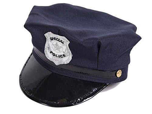 Alsino Polizeihut für Kinder Polizeimütze Cop Polizist Verkleidung, 100% Polyester, Einheitsgröße (KH-176A) von Alsino