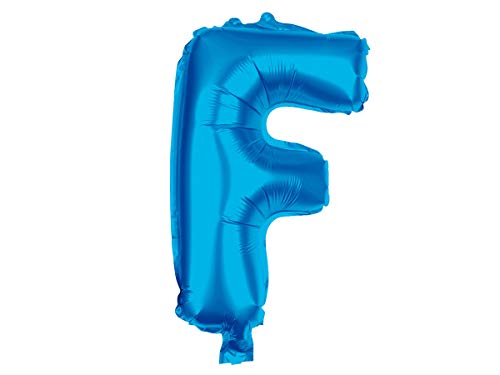 Alsino XXL Heliumballons Buchstabenballons Größe: ca. 80 cm Buchstaben A-Z Blau, BAL-253 Buchstabe F von Alsino