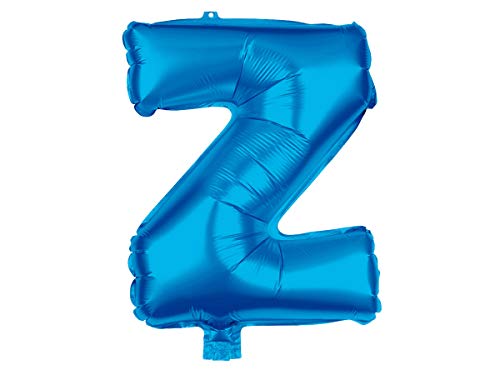 Alsino XXL Heliumballons Buchstabenballons Größe: ca. 80 cm Buchstaben A-Z Blau, BAL-273 Buchstabe Z von Alsino