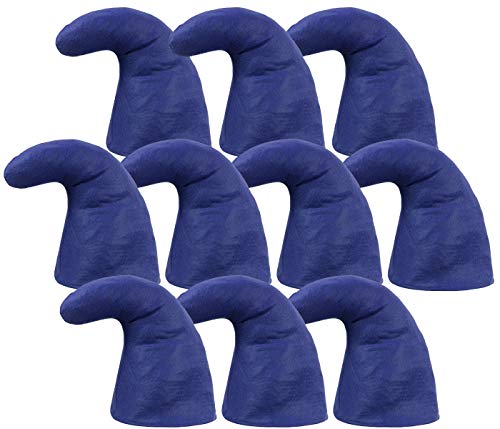 Alsino Zwergenmützen Zwergenmütze für Erwachsene Wichtelmütze Zwerg Kostüm Karneval Elfenmütze Zwergen Zipfelmützen (10er Paket), Blau von Alsino