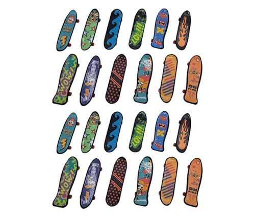 Finger Skateboard Mini Set Fingerskateboard klein Hand Skateboards - rutschfestes Deck, kreatives Spielen Geschenkidee, Menge wählen:24 Stück von Alsino