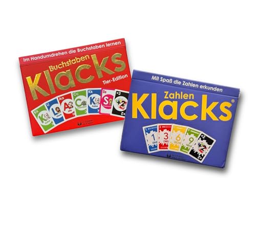 Alster- und ElbHarmonie ABC & Zahlen Lernspiel-Duo – Buchstaben & Zahlen Klacks Kartenspiele für Familien & Kinder | Alphabet- & Mathe-Spaß für Vorschule & Grundschule von Alster- und ElbHarmonie