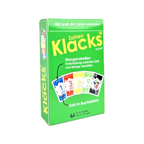 Alster- und ElbHarmonie Zahlen Klacks® Pocket – Kompaktes Zahlen-Kartenspiel für Kinder & Familien | Spaß mit Zahlen & Mengen unterwegs | Lernspiel für Vorschule & Grundschule von Alster- und ElbHarmonie