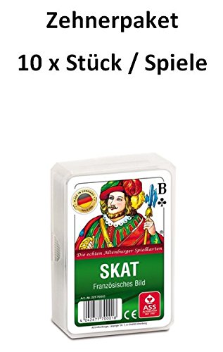 Altenburger Spielkarten Ass 10 Stück / 10 x ASS Altenburger Skat - Französisches Bild - Französisches Blatt - Kartenspiel / Kartenspiele von Altenburger Spielkarten Ass