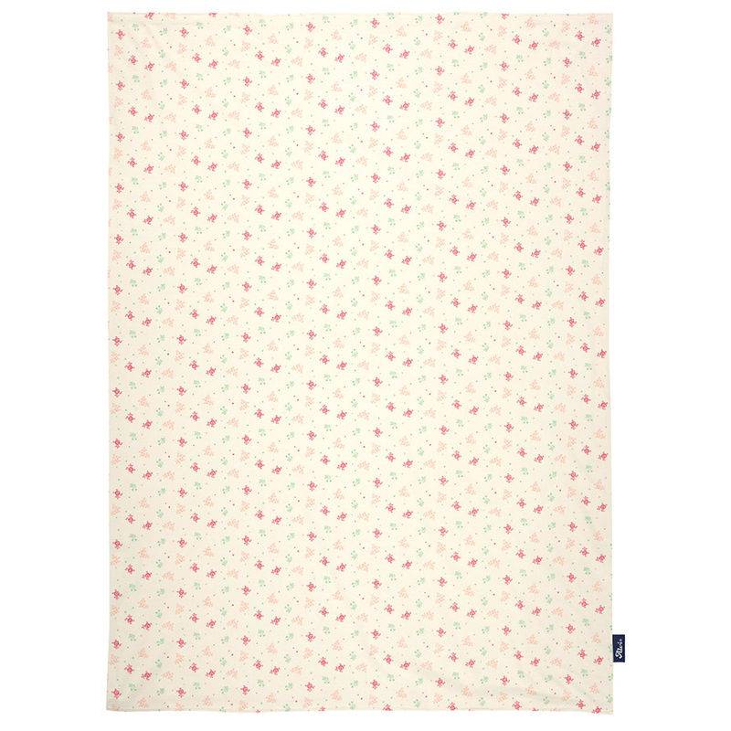 Kuscheldecke ROSE GARDEN (100x75) aus Baumwoll-Jersey in rosa/weiß von Alvi®