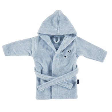 Alvi® Frottier Bademantel mit Kapuze hellblau von Alvi