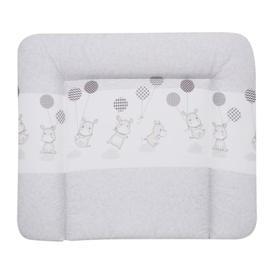 Alvi Wickelauflage Kuschel Folie Hippo silber 85 x 75 cm von Alvi