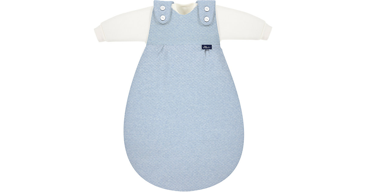 Baby-Mäxchen Schlafsack 3tlg. Special Fabric Quilt - TOG 3,0 - aqua, 80/86 blau von Alvi