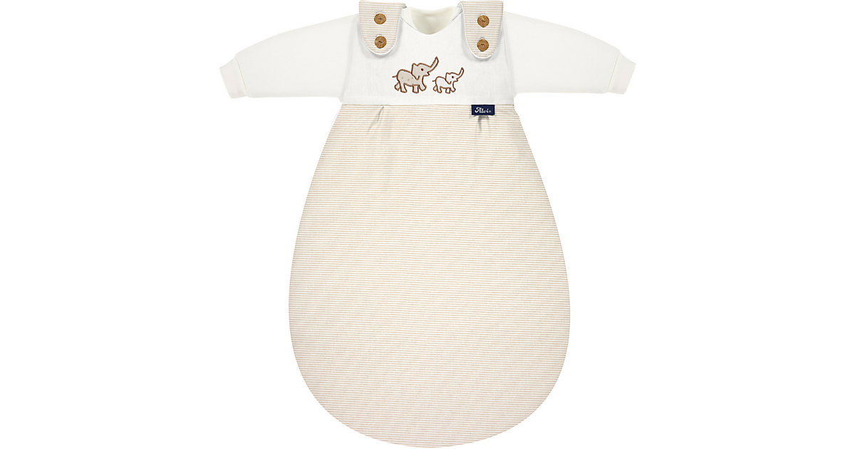 Baby-Mäxchen Schlafsack 3tlg. Bio Baumwolle - TOG 2,5 - Olifant, 68/74 beige/weiß Baby-Mäxchen Schlafsack 3tlg. Bio Baumwolle - TOG 2,5 - Olifant, 68/74 beige/weiß von Alvi