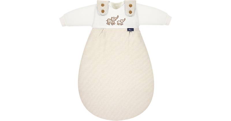 Baby-Mäxchen Schlafsack 3tlg. Bio Baumwolle - TOG 2,5 - Olifant, 68/74 beige/weiß von Alvi
