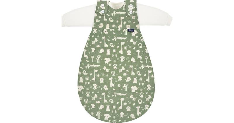 Baby-Mäxchen Schlafsack 3tlg. - TOG 2,5 - Granite Animals, 56/62 grün/weiß von Alvi
