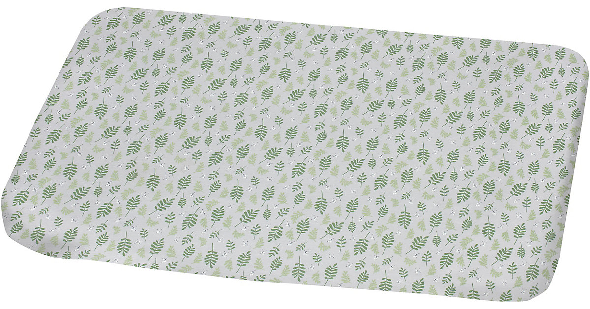 Bezug Wickelauflage Organic Cotton grau/grün  Kinder von Alvi