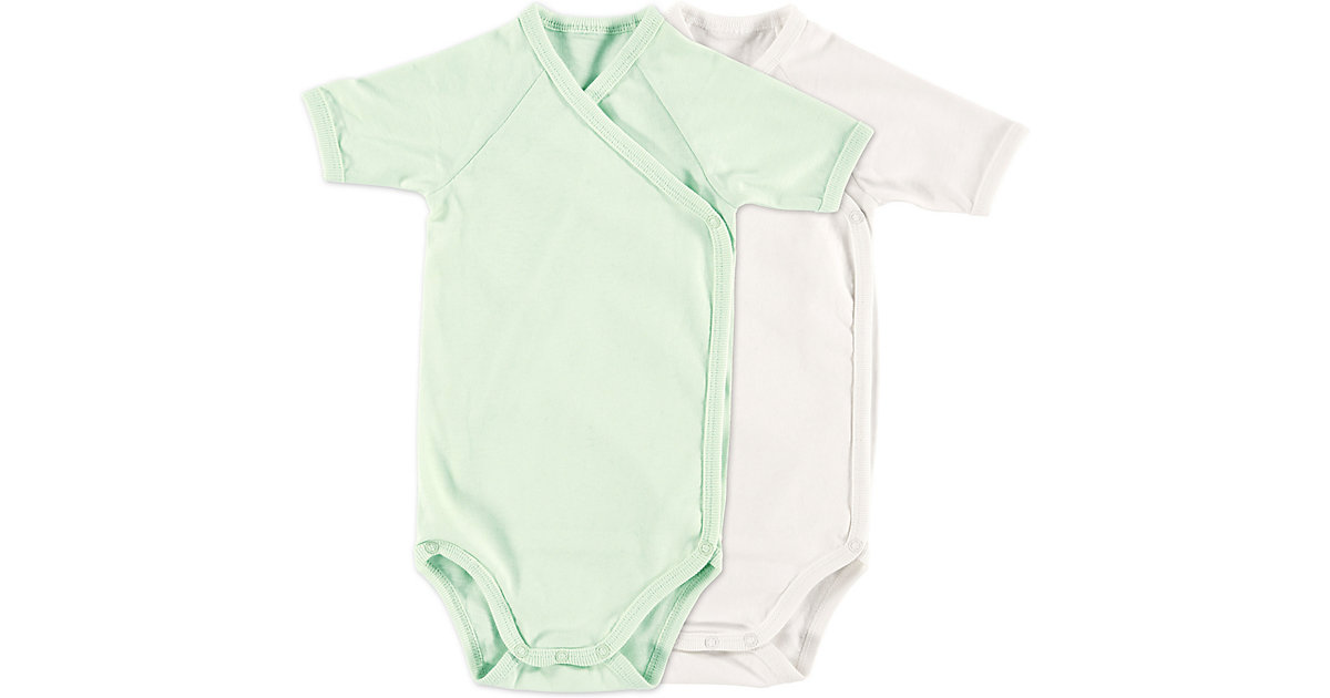 Body kurzarm 2er-Set, off-white/morning mist, 68 cm mint/weiß Body kurzarm 2er-Set, off-white/morning mist, 68 cm mint/weiß von Alvi