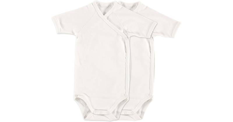 Body kurzarm 2er-Set, off-white/off-white, 56 cm weiß von Alvi