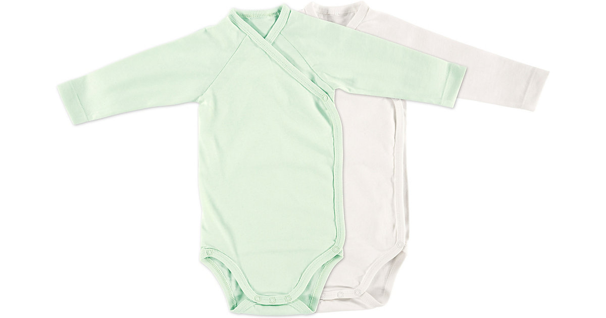 Body langarm 2er-Set, off-white/morning mist, 68 cm mint/weiß Body langarm 2er-Set, off-white/morning mist, 68 cm mint/weiß von Alvi