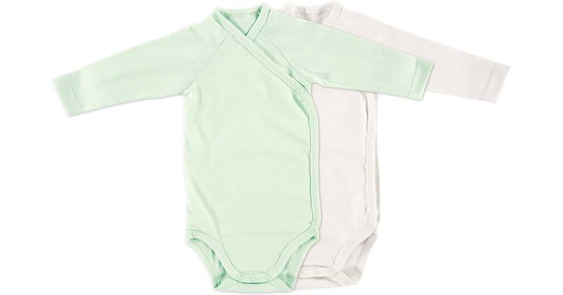 Body langarm 2er-Set, off-white/morning mist, 68 cm mint/weiß von Alvi
