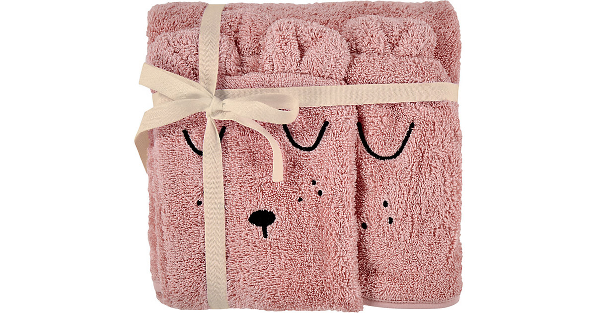 Kapuzen-Badetuch & Waschhandschuh Frottier mit Stickerei Faces rosa Gr. 90 x 90 Mädchen Kinder Kapuzen-Badetuch & Waschhandschuh Frottier mit Stickerei Faces rosa Gr. 90 x 90 Mädchen Kinder von Alvi