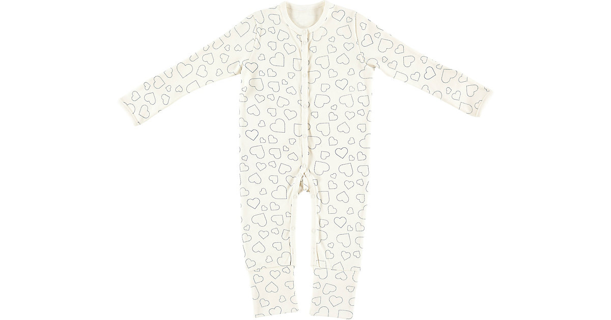 Schlafanzug Bio-Baumwolle, Hearts white, Gr. 74 weiß Schlafanzug Bio-Baumwolle, Hearts white, Gr. 74 weiß von Alvi