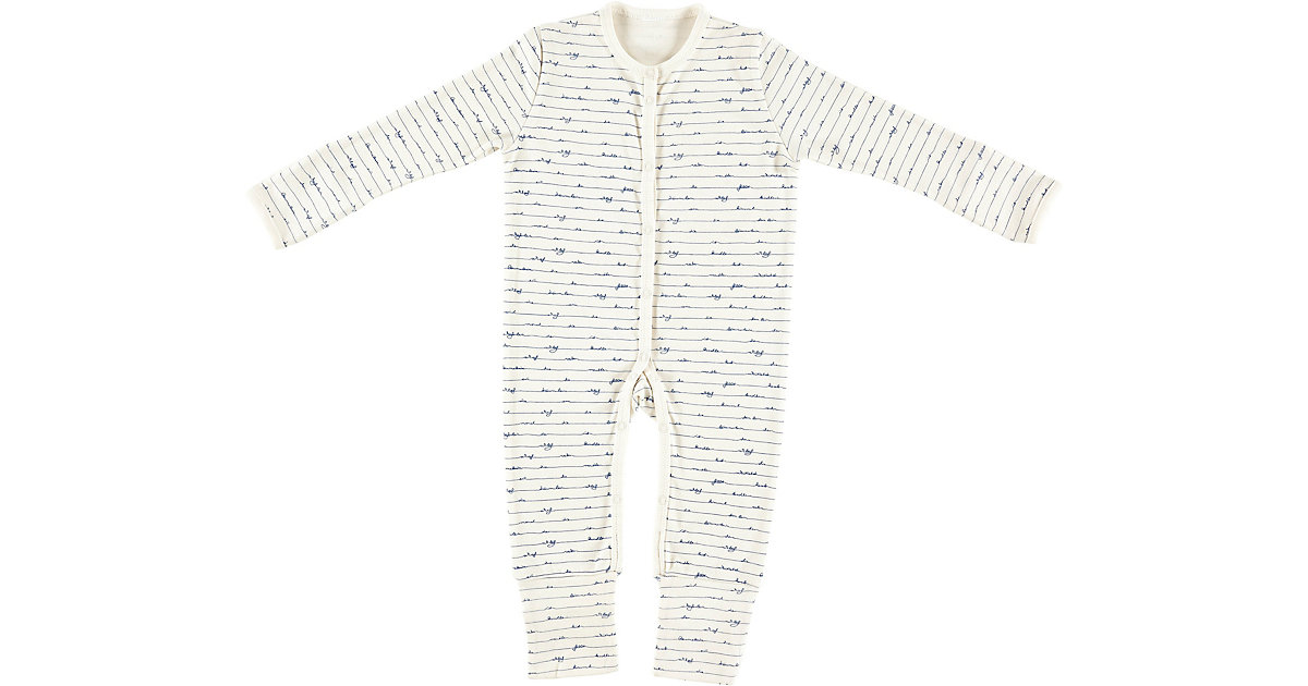 Schlafanzug Bio-Baumwolle, Lullaby, Gr. 62 blau/weiß von Alvi