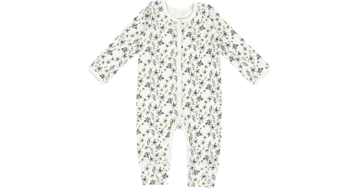 Schlafanzug Bio-Baumwolle, Petit Fleurs, 80 cm weiß-kombi von Alvi