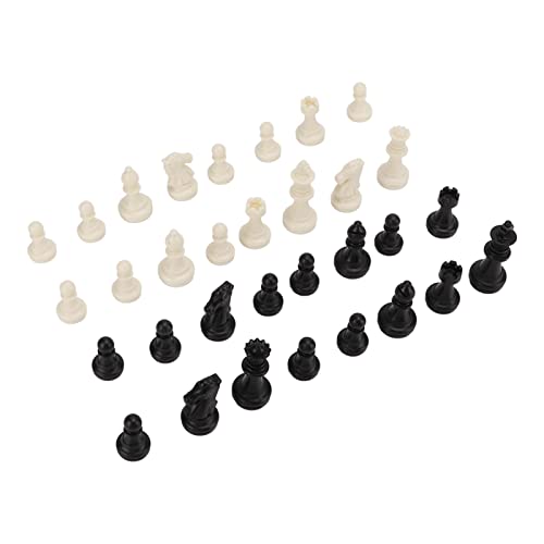 Alvinlite 32-teiliges Schachfiguren-Set aus Kunststoff, Schachfigur, 49 mm Höhe, König für Party, Camping, Entspannung, Wettbewerb, Typ A Typ 01 von Alvinlite