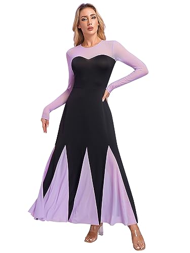 Alvivi Damen Hexenkostüm Lila Schwarz Hexenkleid Böse Meerjungfrau Kostüm Octopus Meerhexe Kleid Halloween Kostüm Karneval Partykleid Schwarz 5XL von Alvivi
